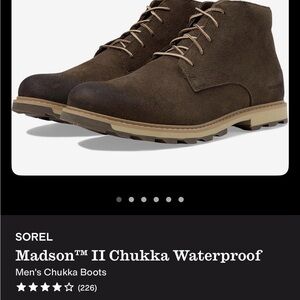 Sorel Madson II Chukka Waterproof Boots - Dark Brown